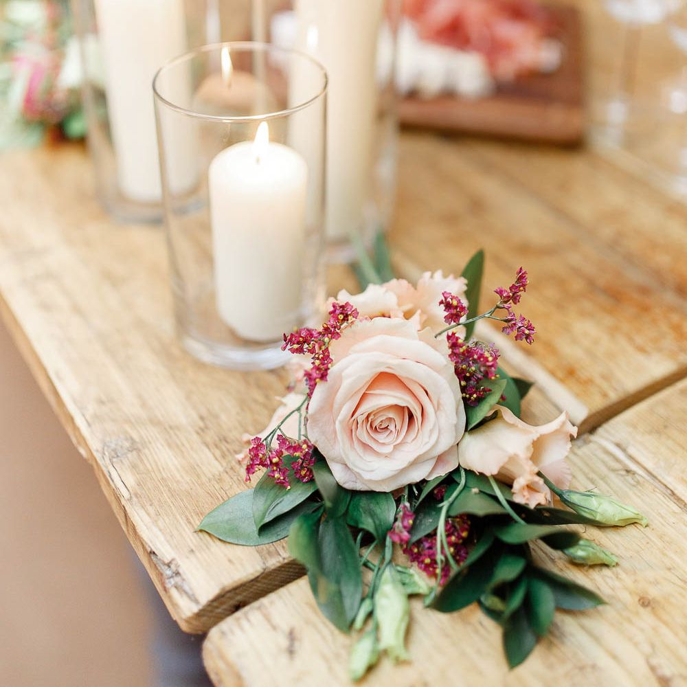 Church Candles &amp; Wedding Flowers | Wedding Reception Decor | Red New Years Eve Winter Wedding at Iscoyd Park, Shropshire | White Stag Wedding Photography | Lovetwofilm