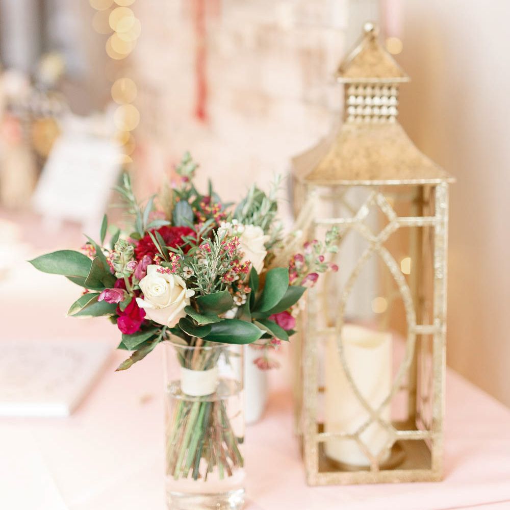 Lanterns Wedding Reception Decor | Red New Years Eve Winter Wedding at Iscoyd Park, Shropshire | White Stag Wedding Photography | Lovetwofilm
