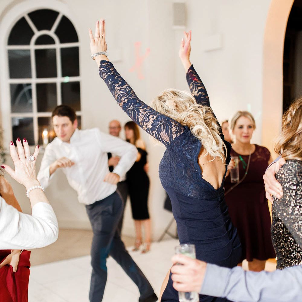 Evening Reception | Red New Years Eve Winter Wedding at Iscoyd Park, Shropshire | White Stag Wedding Photography | Lovetwofilm