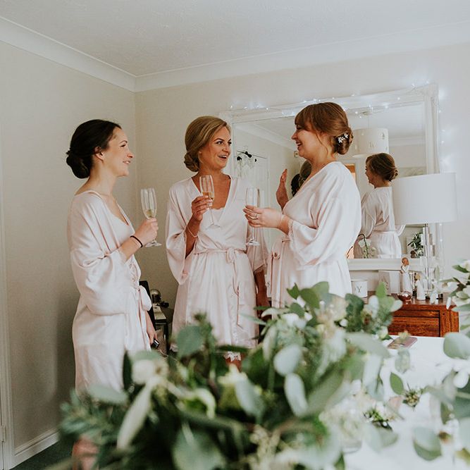 Preparations at Burley Manor wedding