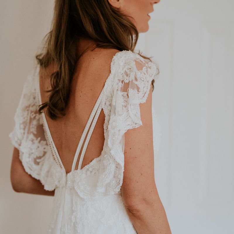 Lace wedding dress from Sass &amp; Grace
