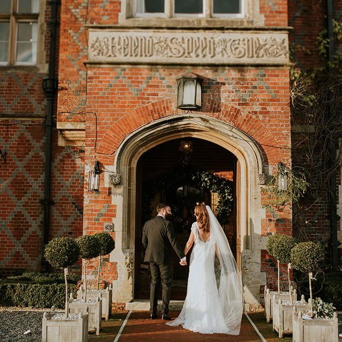 Bride and groom at Burley Manor wedding venue