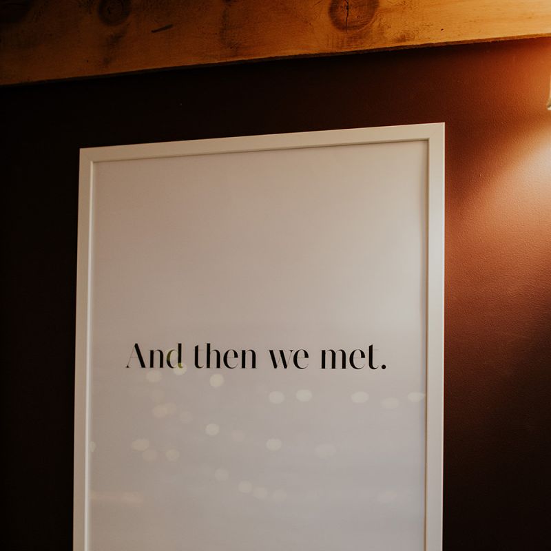 Monochrome wedding signs