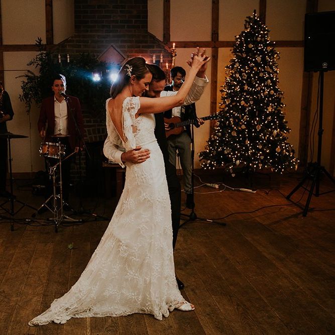 Bride and groom first dance