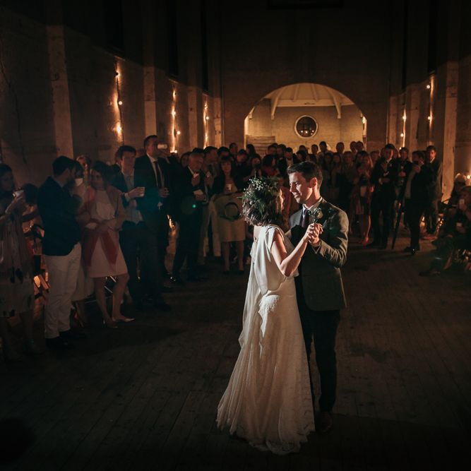 Dry Hire Wedding Venue Dilston Grove London With Bride In Sally Lacock And Groom In Mr Start With Images From Joasis Photography