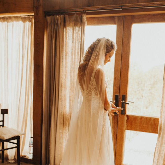 Bride in Catherine Parry wedding dress