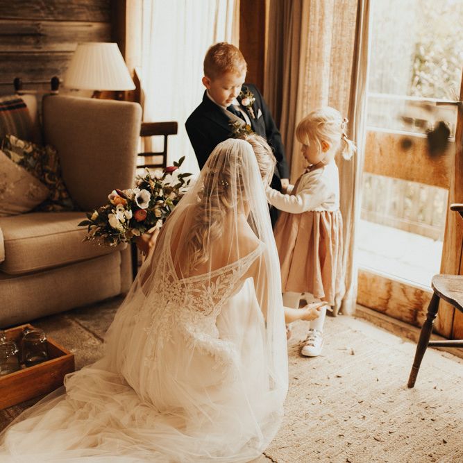 Bridal preparations for Nancarrow Farm wedding