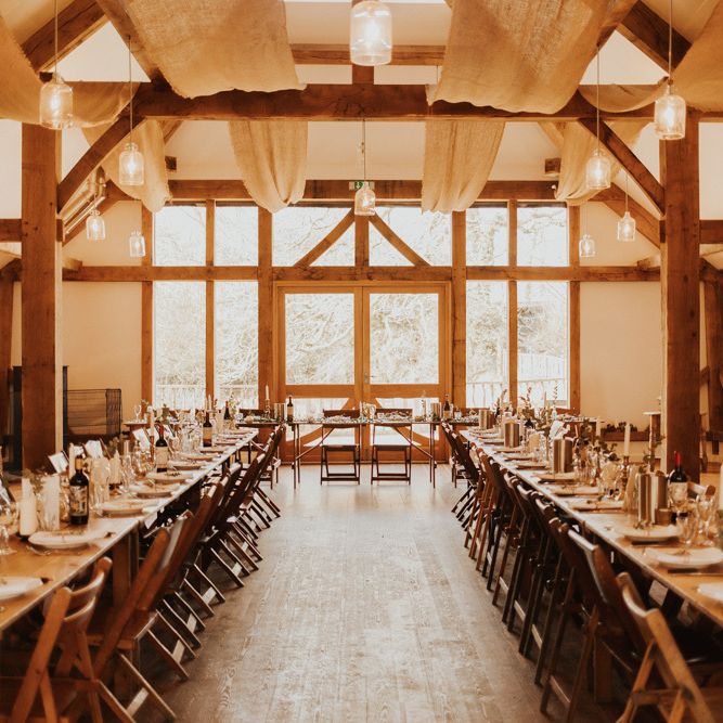 Wedding tables at Nancarrow Farm