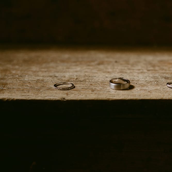Diamond Engagement Ring &amp; Wedding Bands | Outdoor Boho Wedding at Chateau le Tour, France | Adam and Grace Photography | Head and Heart Films
