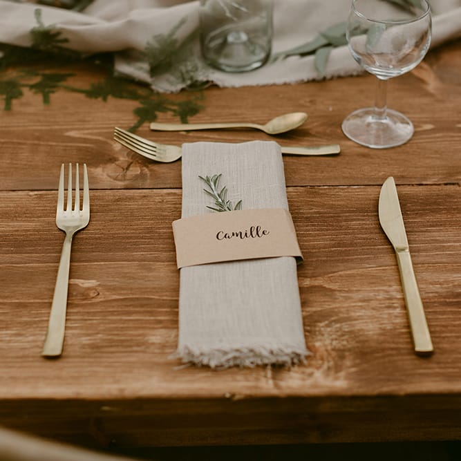 Place Setting | Festoon Lit Outdoor Boho Wedding at Chateau le Tour, France | Adam and Grace Photography | Head and Heart Films