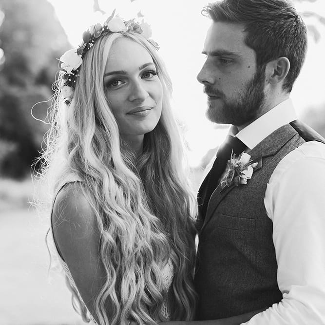 Bride in Daalarna Bridal Gown | Groom in Waistcoat | Outdoor Boho Wedding at Chateau le Tour, France | Adam and Grace Photography | Head and Heart Films