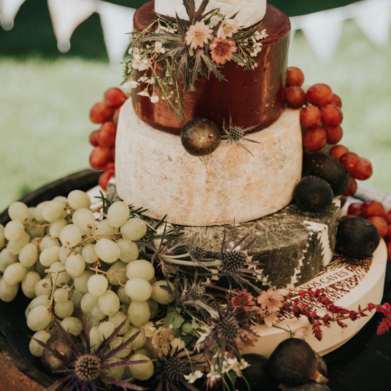 Cheese tower wedding cake
