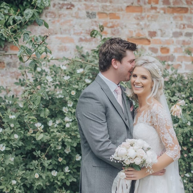 Bride In La Sposa Wedding Dress // Pink Ruffled Chair Covers For Romantic Pastel Pink Wedding At Dorton House With Bride In La Sposa And Images From Julia &amp; You Photography