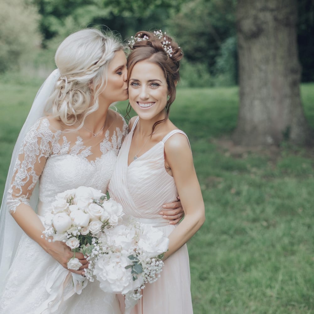 Bride In La Sposa Wedding Dress // Pink Ruffled Chair Covers For Romantic Pastel Pink Wedding At Dorton House With Bride In La Sposa And Images From Julia &amp; You Photography