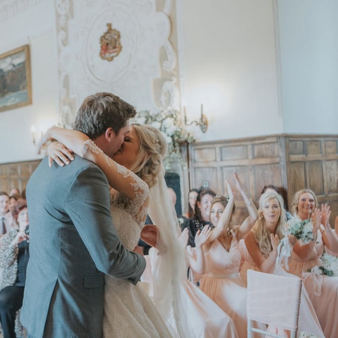 Pink Ruffled Chair Covers For Romantic Pastel Pink Wedding At Dorton House With Bride In La Sposa And Images From Julia &amp; You Photography