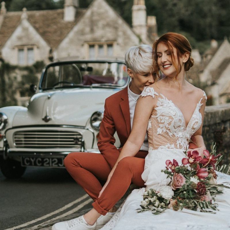 Intimate same sex wedding portrait by Stephanie Dreams Photography