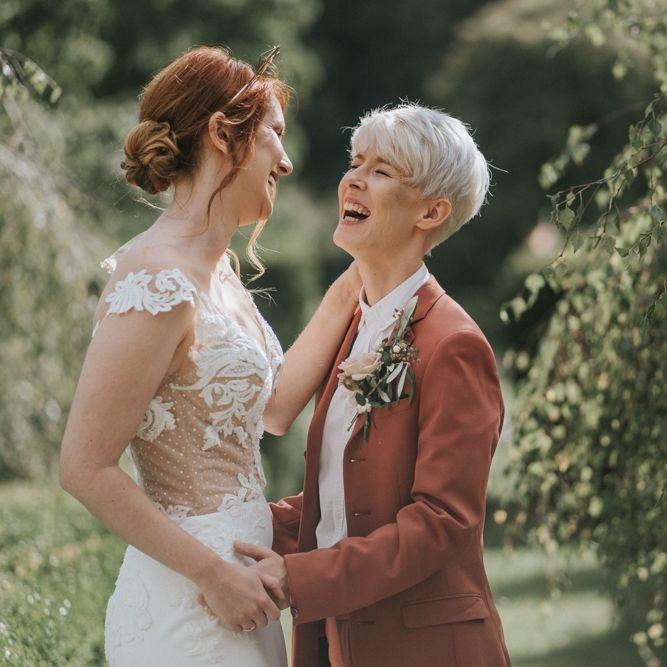 Two brides at romantic LGBTQ+ wedding inspiration