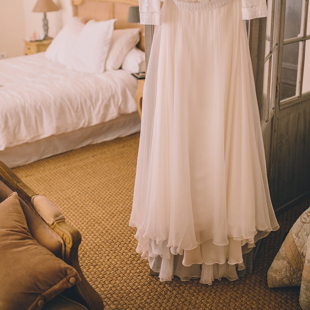 Marie Laporte Bridal Gown | Blush Outdoor Destination Wedding at Chateau de Séréville, France  |  Story + Colour Photography