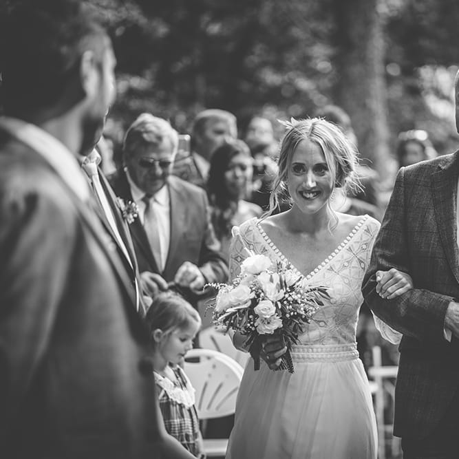 Wedding Ceremony | Bride in Marie Laporte Wedding Dress | Groom in Father &amp; Sons Blue Suit | Blush Outdoor Destination Wedding at Chateau de Séréville, France  |  Story + Colour Photography
