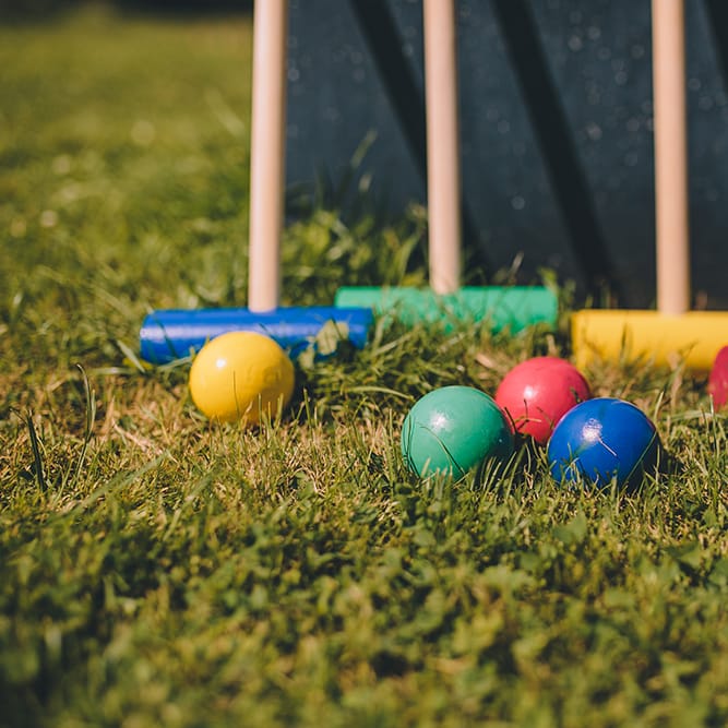 Croquet Garden Games | Blush Outdoor Destination Wedding at Chateau de Séréville, France  |  Story + Colour Photography