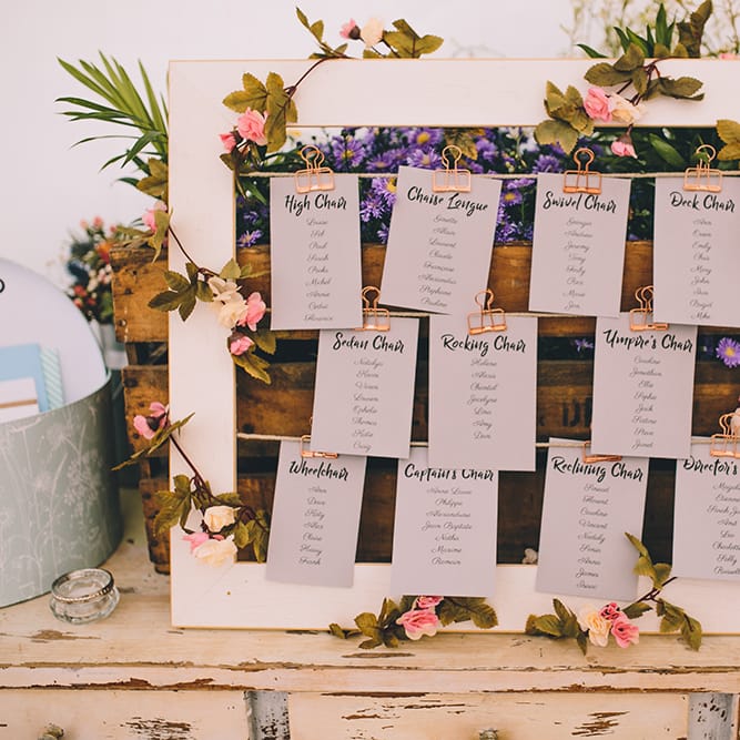 Wooden Crate Table Plan | Blush Outdoor Destination Wedding at Chateau de Séréville, France  |  Story + Colour Photography