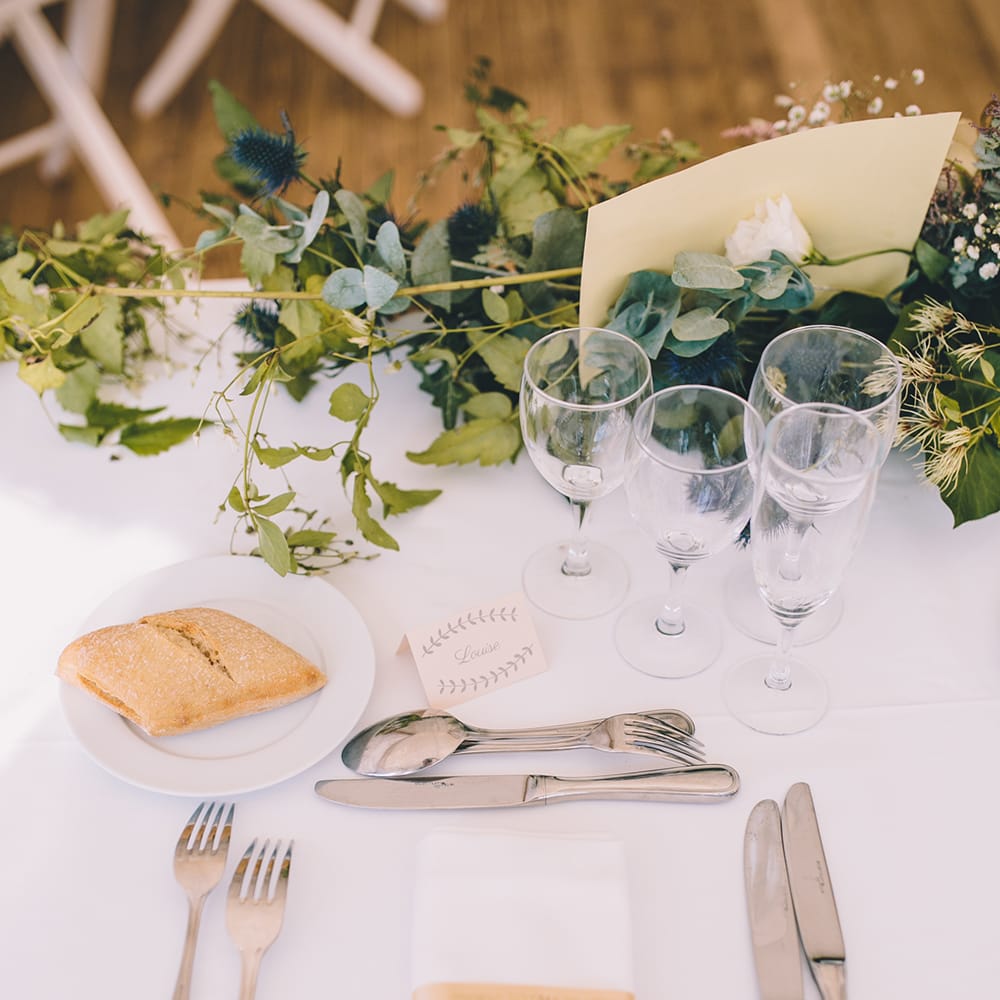 Place Setting | Blush Outdoor Destination Wedding at Chateau de Séréville, France  |  Story + Colour Photography