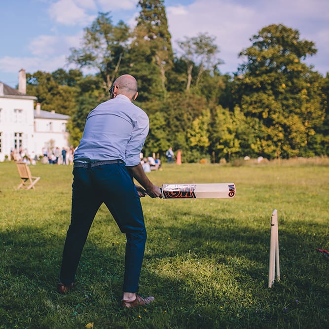 Cricket Garden Games | Blush Outdoor Destination Wedding at Chateau de Séréville, France  |  Story + Colour Photography