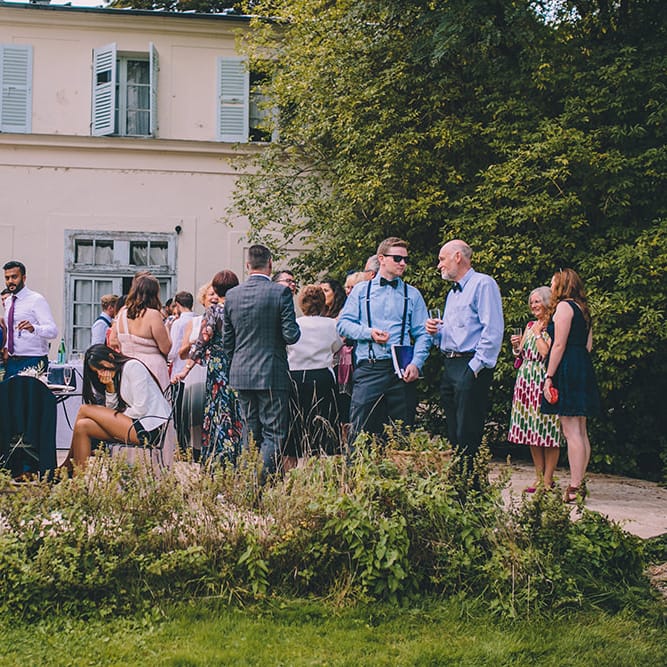 Wedding Guests | Blush Outdoor Destination Wedding at Chateau de Séréville, France  |  Story + Colour Photography