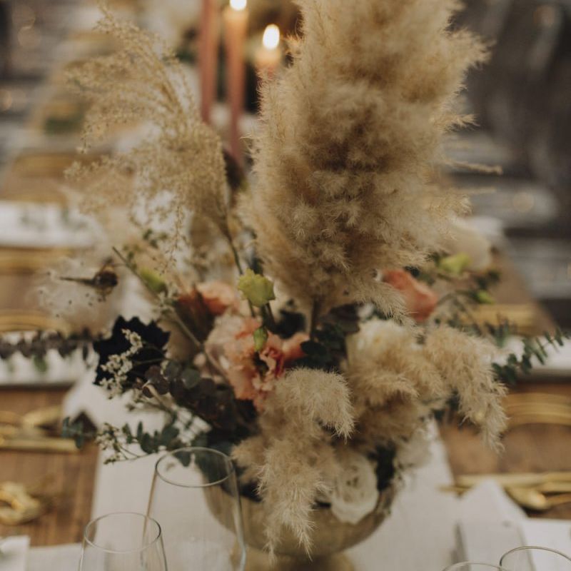 Pampas Grass Table Decor