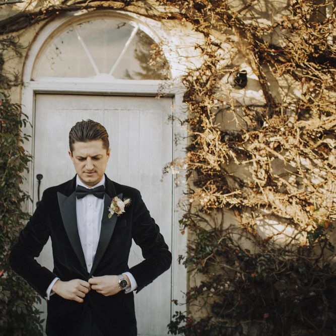 Groom in Tuxedo and Bow Tie