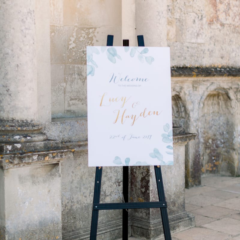 Wedding welcome sign