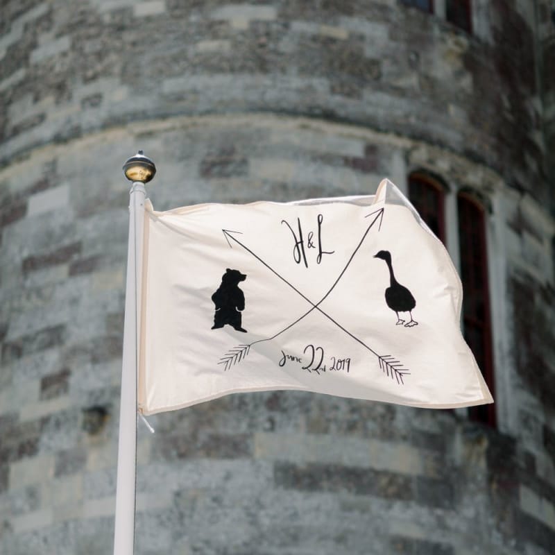 Personalised flag for wedding