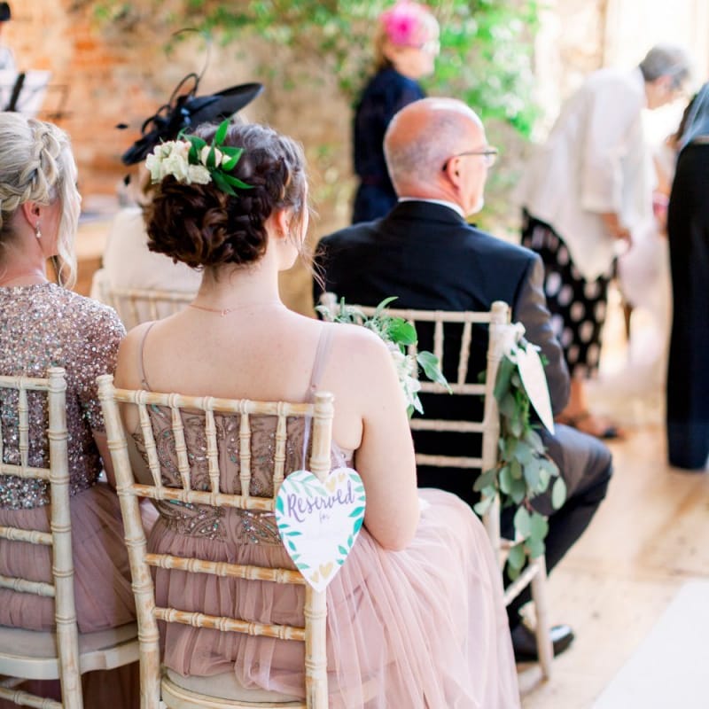 Wedding chair decor for ceremony