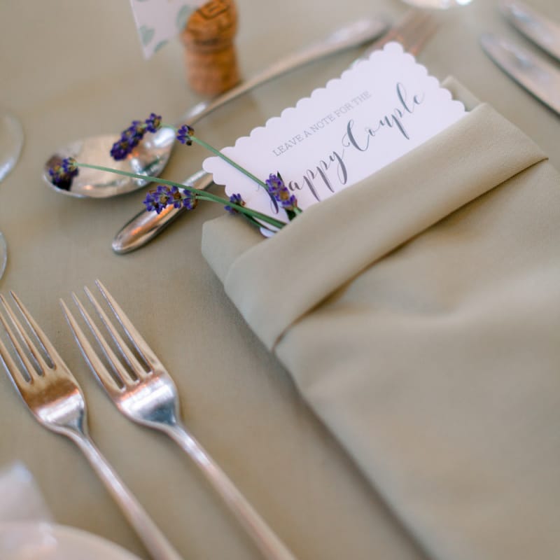 Beautiful wedding place setting