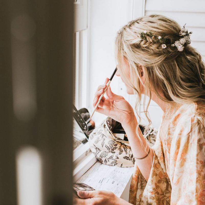 Bridal beauty for vegan wedding in Devon