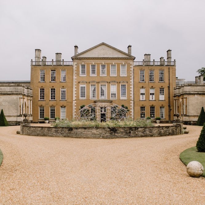 Aynhoe Park luxury wedding with Berta Bridal gown