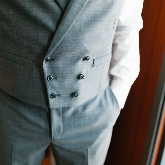Stylish Wedding Dress with beautiful Back Detail from Beba’s Closet, for a Destination Wedding at Castillo de Viñuelas in Madrid, Spain | Lorena San José Photography