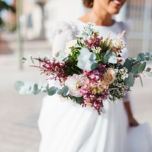 Stylish Wedding Dress with beautiful Back Detail from Beba’s Closet, for a Destination Wedding at Castillo de Viñuelas in Madrid, Spain | Lorena San José Photography