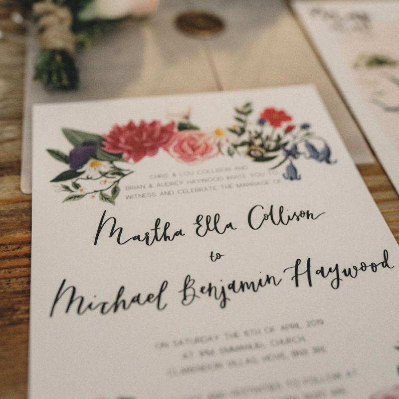 Colourful wedding stationery designs