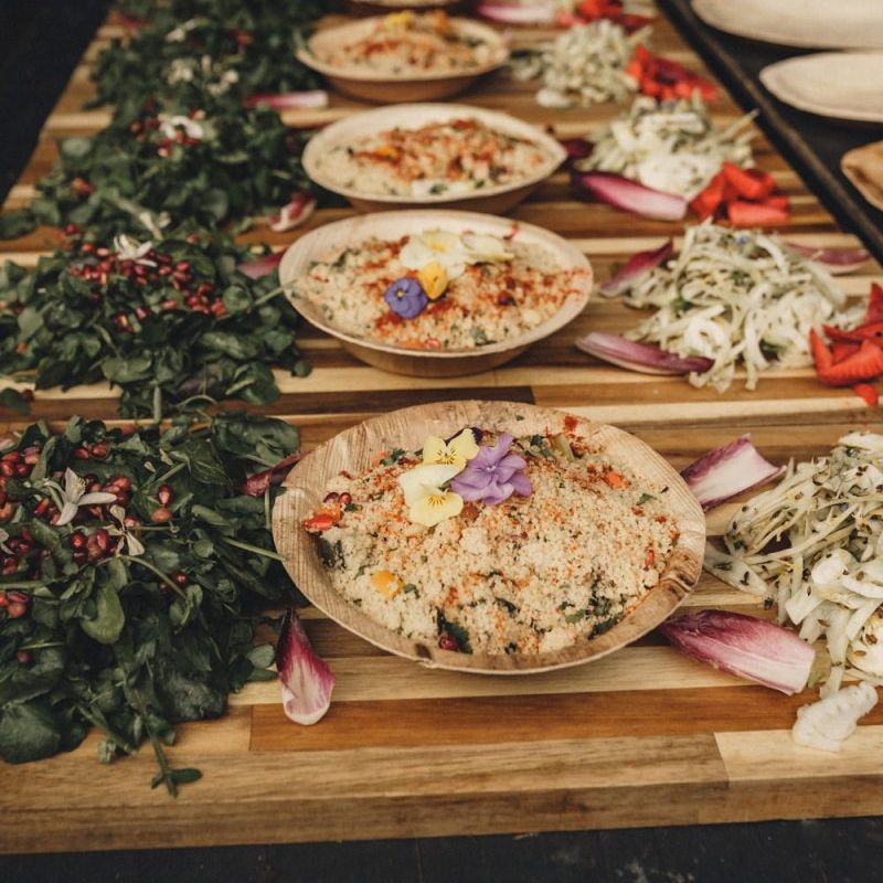 wedding food by Garlic Wood Farm caterers