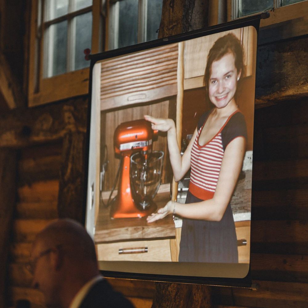 Picture of former 2014 Great British Bake Off contestant Martha Collinson with a Kitchen Aid