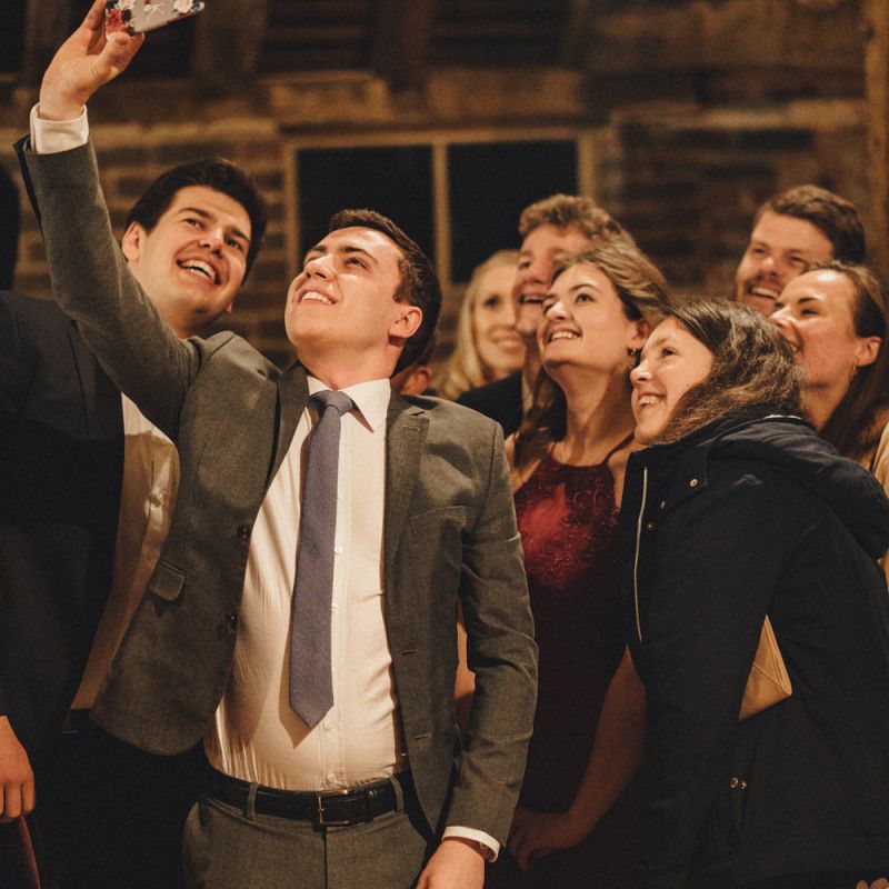 Wedding guest selfies