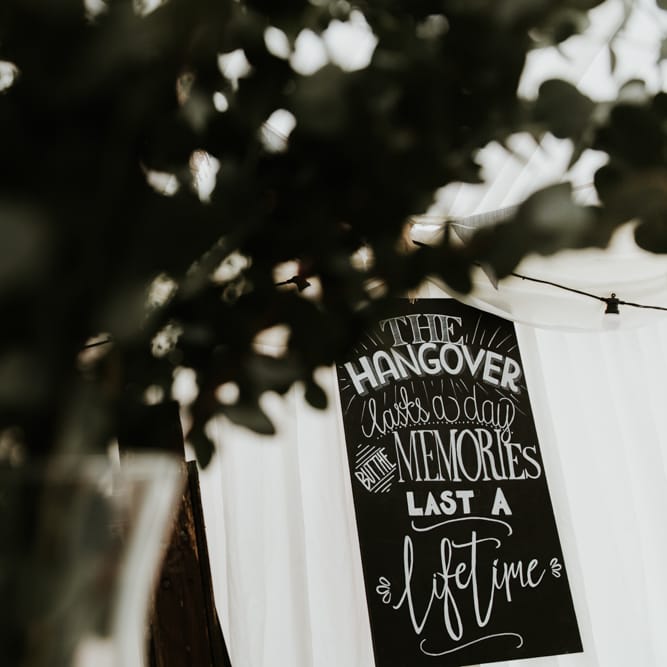Chalkboard Wedding Sign // Eco Friendly Budget Wedding At Slade Farm In Wales With Images From Francesca Hill Photographer