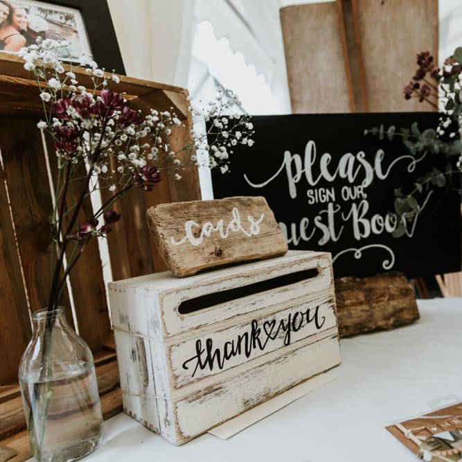 Card &amp; Gift Table For Wedding // Eco Friendly Budget Wedding At Slade Farm In Wales With Images From Francesca Hill Photographer