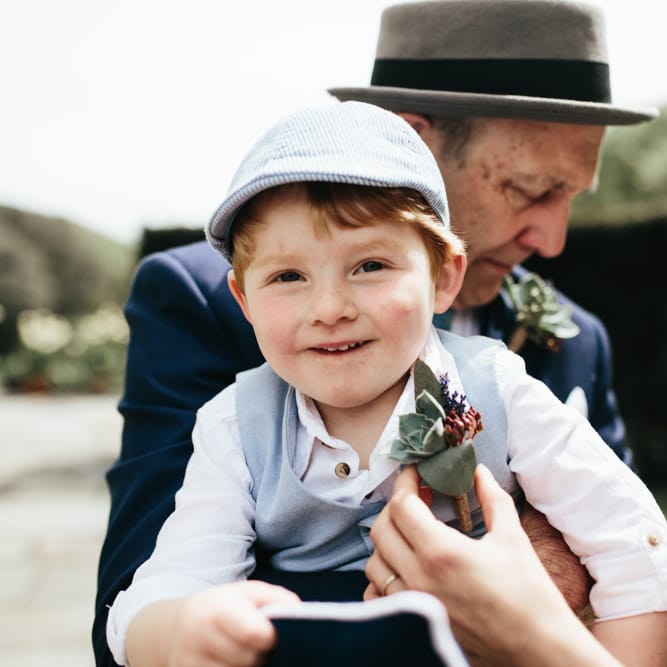 Children At Weddings // Intimate Wedding Ceremony // Beach Wedding In Wales // Second Hand Wedding Dress For An Eco Friendly Budget Wedding At Slade Farm In Wales With Images From Francesca Hill Photographer