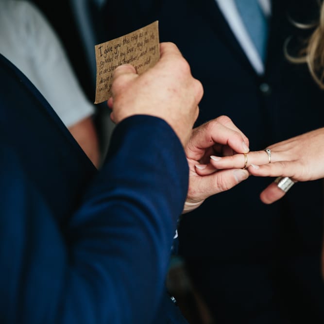 Intimate Wedding Ceremony // Beach Wedding In Wales // Second Hand Wedding Dress For An Eco Friendly Budget Wedding At Slade Farm In Wales With Images From Francesca Hill Photographer