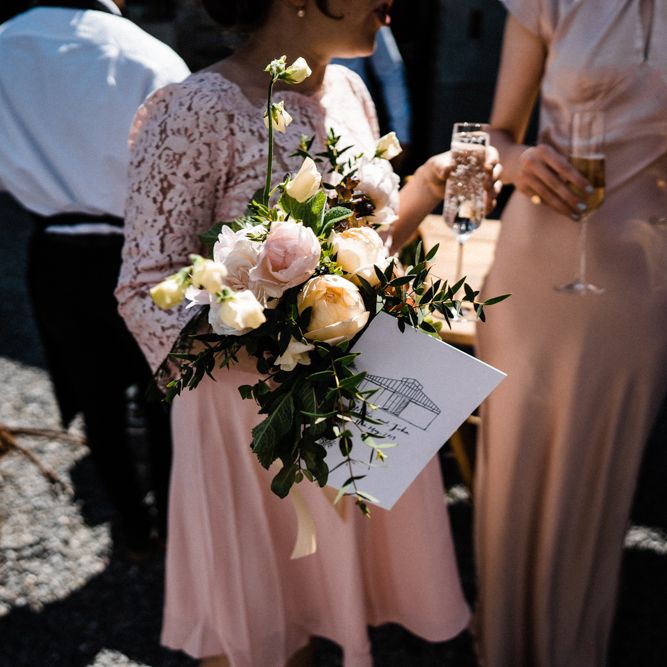 Pink and Peach Spring Wedding Bouquet