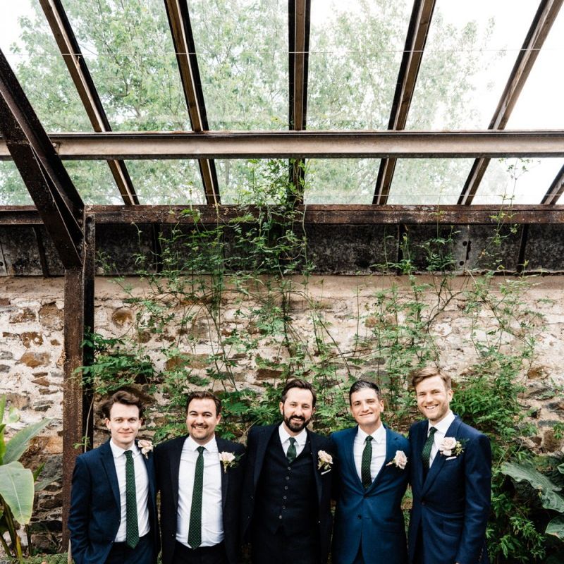 Groomsmen in Beggars Run Navy Suits