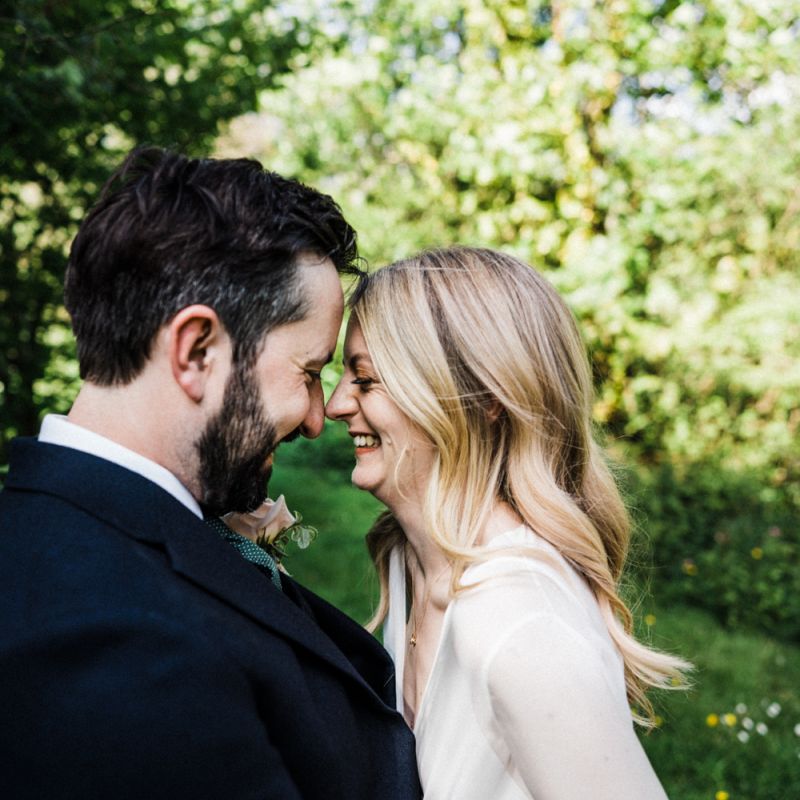 Intimate Bride and Groom Portrait