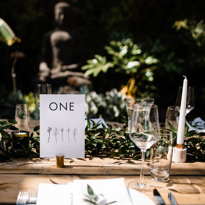 Table Number Sign